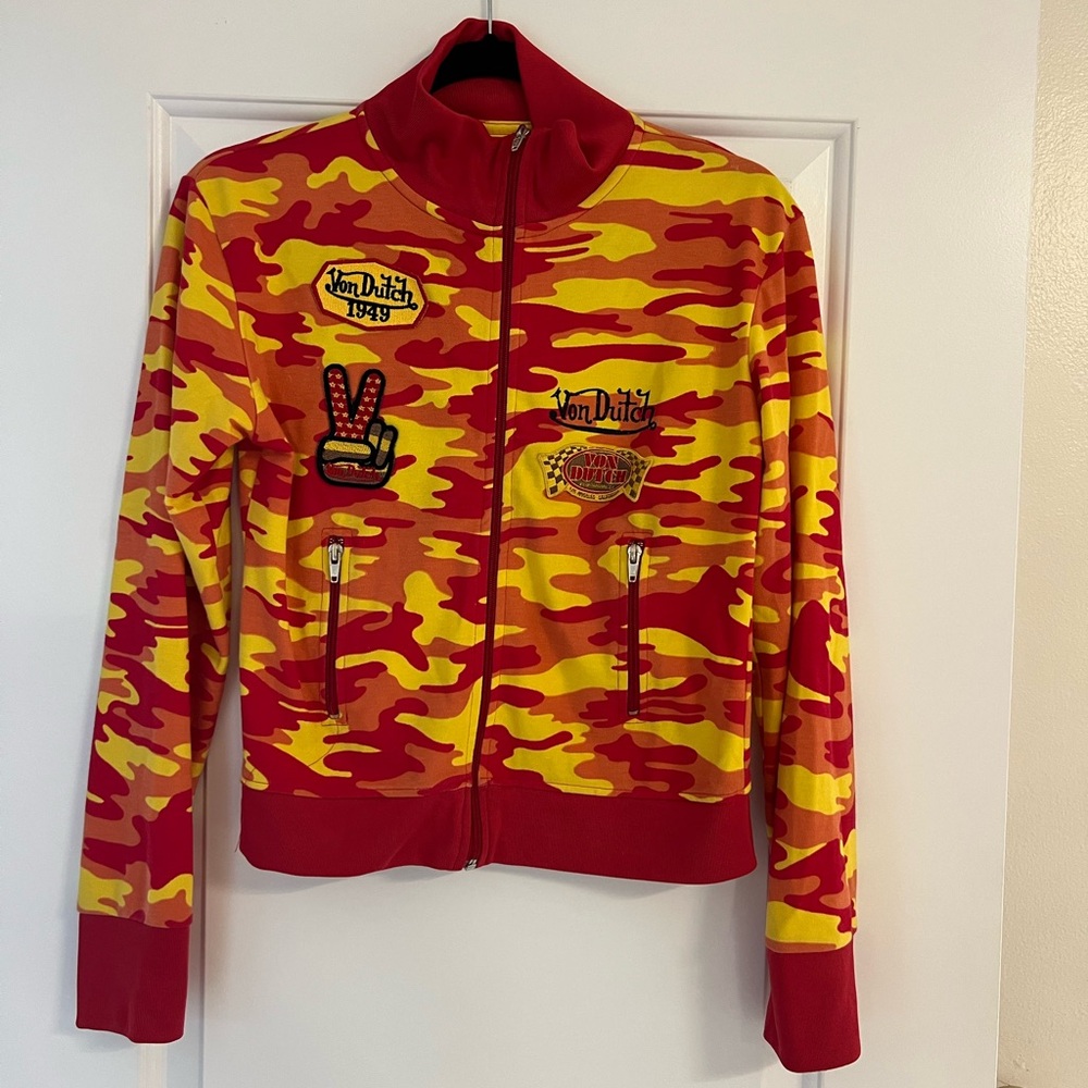 Von Dutch camo sweatshirt early 2000’s